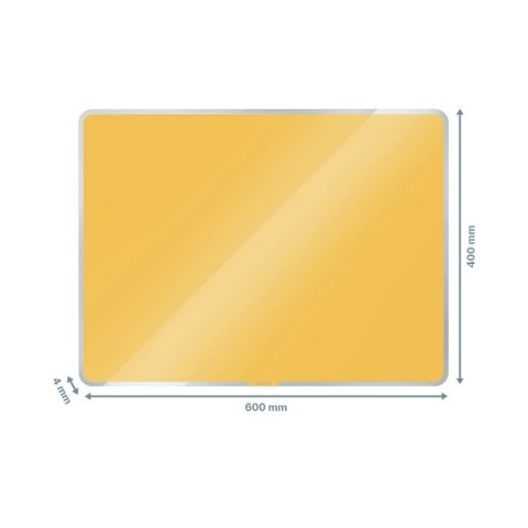 Szklana tablica magnetyczna Leitz Cosy 60x40cm, żółta 70420019 Leitz Szklana tablica magnetyczna Leitz Cosy 60x40cm, żółta 70420019 Leitz