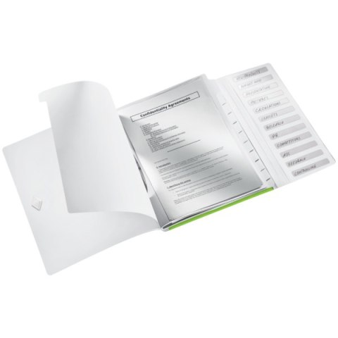 Teczka segregująca 12 przekładek PP Leitz WOW, zielona 46340054 Leitz Teczka segregująca 12 przekładek PP Leitz WOW, zielona 46340054 Leitz