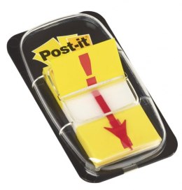 Zakładki indeksujące POST-IT_ z nadrukiem _wykrzyknik_ (680-33), PP, 25,4x43,2mm, 50 kart. Post-It 3M