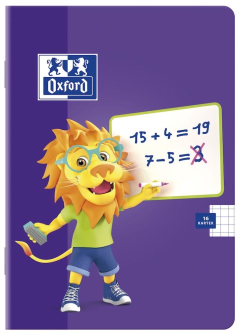 Zeszyt A5 16k, linia podwójna kolorowa, OXFORD, LION 400106954 Oxford Zeszyt A5 16k, linia podwójna kolorowa, OXFORD, LION 400106954 Oxford