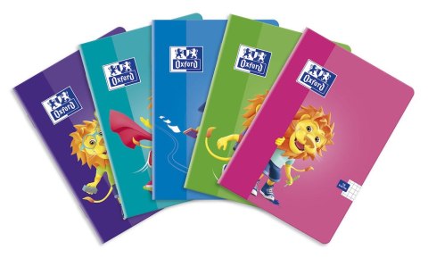 Zeszyt A5 16k, linia podwójna kolorowa, OXFORD, LION 400106954 Oxford Zeszyt A5 16k, linia podwójna kolorowa, OXFORD, LION 400106954 Oxford