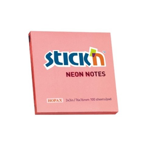 Bloczek STICKN 76x76mm różowy neonowy 100k 21166 STICKN StickN Bloczek STICKN 76x76mm różowy neonowy 100k 21166 STICKN StickN