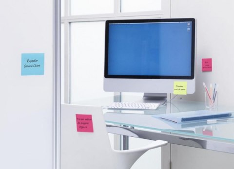 Bloczek samoprzylepny POST-IT_ Super Sticky (654-6SS-JP), 76x76mm, 6x90 kart., paleta Bora Bora Post-It 3M