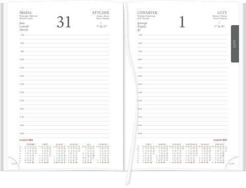 Kalendarz dzienny B6D Vivella, 2027, 216 B6DB GRANAT, WOKÓŁ NAS Wokół Nas