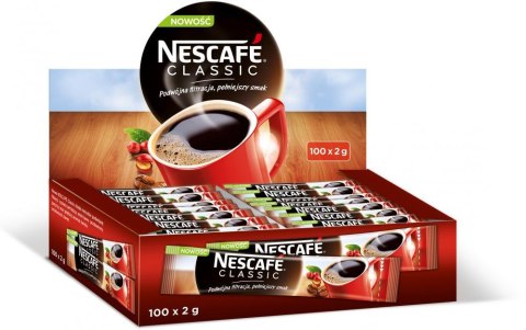Kawa NESCAFE CLASSIC 100 x paluszek 2g rozpuszczalna Nescafe Kawa NESCAFE CLASSIC 100 x paluszek 2g rozpuszczalna Nescafe