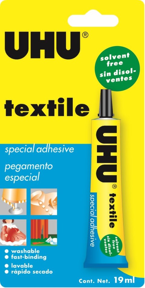 Klej do tkanin 19ml UHU TEXTILE U 40300 Uhu Klej do tkanin 19ml UHU TEXTILE U 40300 Uhu