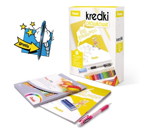 Zestaw z kursem rysowania postaci ZESTAW-CB8-24-KURS PENTEL Pentel Zestaw z kursem rysowania postaci ZESTAW-CB8-24-KURS PENTEL Pentel