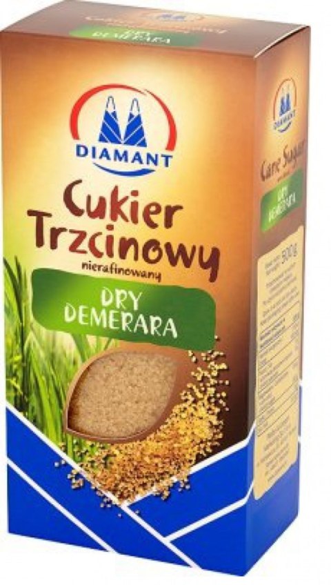 Cukier DIAMANT trzcinowy sypki 0.5kg Dry Demerara 500g Diamant Cukier DIAMANT trzcinowy sypki 0.5kg Dry Demerara 500g Diamant