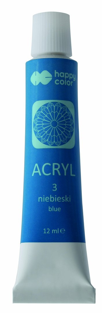 Farba akrylowa zestaw 12 kolorów x 12 ml, Happy Color HA 7370 0012-K12 Happy Color Farba akrylowa zestaw 12 kolorów x 12 ml, Happy Color HA 7370 0012-K12 Happy Color