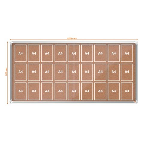 Gablota korkowa Nobo Premium Plus 27xA4 (drzwiczki przesówne) 1915333 Nobo Gablota korkowa Nobo Premium Plus 27xA4 (drzwiczki przesówne) 1915333 Nobo