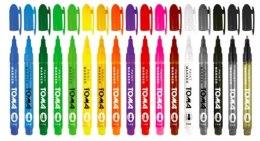 Marker olejowy,cienka fibrowa końcówka 1,5mm, żółty TO-441 Toma Toma