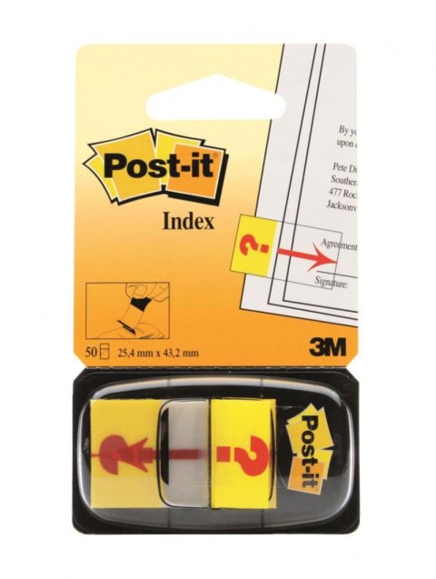 Zakładki indeksujące POST-IT_ z nadrukiem _znak zapytania_ (680-32R), PP, 25,4x43,2mm, 50 kart. Post-It 3M Zakładki indeksujące POST-IT_ z nadrukiem _znak zapytania_ (680-32R), PP, 25,4x43,2mm, 50 kart. Post-It 3M