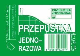 571-9 PJ Przepustka jednorazowa A7 (80 MICHALCZYK I PROKOP ) Michalczyk i Prokop 571-9 PJ Przepustka jednorazowa A7 (80 MICHALCZYK I PROKOP ) Michalczyk i Prokop