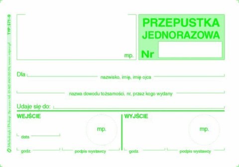 571-9 PJ Przepustka jednorazowa A7 (80 MICHALCZYK I PROKOP ) Michalczyk i Prokop 571-9 PJ Przepustka jednorazowa A7 (80 MICHALCZYK I PROKOP ) Michalczyk i Prokop