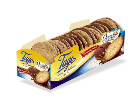 Ciasteczka owsiane TAGO DE LUX 210g oblane czekoladą Tago Ciasteczka owsiane TAGO DE LUX 210g oblane czekoladą Tago