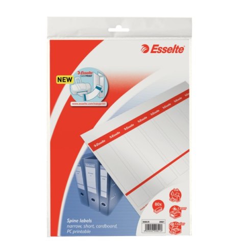 Etykiety do segregatorów 29x158mm(10x8) białe kartonowe ESSELTE 20821 Esselte Etykiety do segregatorów 29x158mm(10x8) białe kartonowe ESSELTE 20821 Esselte