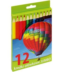 Kredki ołówkowe JUMBO, sześciokątne, 12 kolorów 170-1370 Fiorello