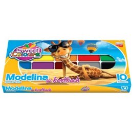 Modelina 10 kolorów fluo Sweet Colours 01440 KOMA-PLAST Koma Plast