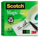 Taśma biurowa SCOTCH_ Magic_(C18-4M), matowa, 19mm, 33m, 4szt., podajnik C-18 GRATIS (X) Scotch 3M