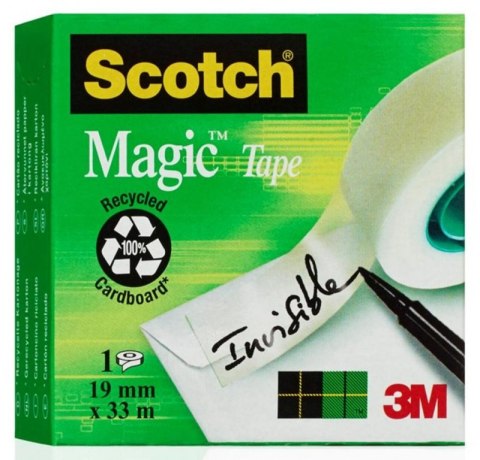 Taśma biurowa SCOTCH_ Magic_(C18-4M), matowa, 19mm, 33m, 4szt., podajnik C-18 GRATIS (X) Scotch 3M