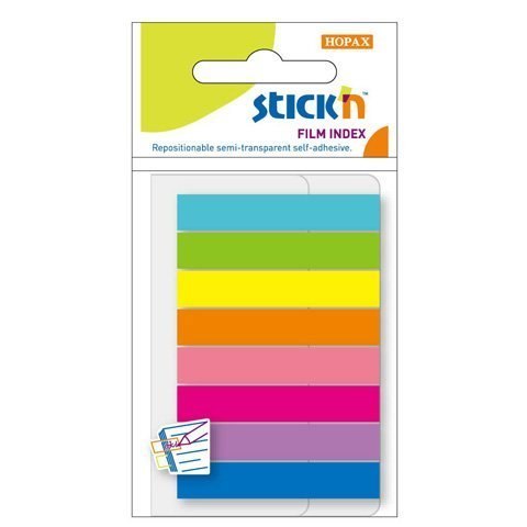 Zakładki indeksujące 45x8mm mix 8 kolorów neon STICKN 21401 StickN Zakładki indeksujące 45x8mm mix 8 kolorów neon STICKN 21401 StickN