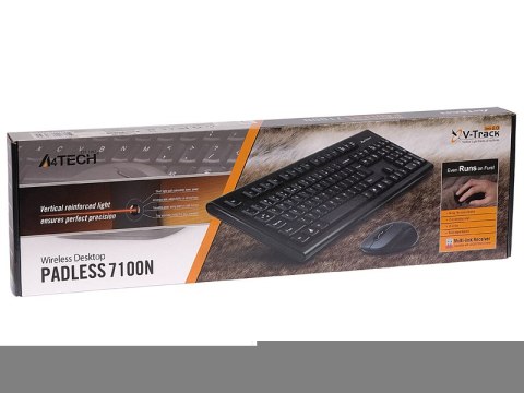 Zestaw klawiatura + mysz A4TECH V-TRACK 2.4G 7100N RF A4TKLA41220 A4 Tech Zestaw klawiatura + mysz A4TECH V-TRACK 2.4G 7100N RF A4TKLA41220 A4 Tech