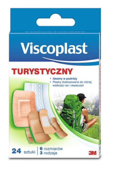 Zestaw plastrów VISCOPLAST, turystyczny, 24szt., TRAYPACK, mix kolorów Viscoplast 3M