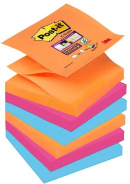 Bloczek samoprzylepny POST-IT Super sticky Z-Notes (R330-6SS-EG), 76x76mm, 6x90 kart., bangkok Post-It 3M