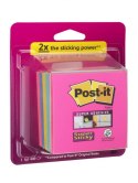 Kostka samoprzylepna POST-IT_ Super Sticky (2028-SS-RBWC), 76x76mm, 1x440 kart., mix kolorów Post-It 3M