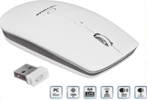 Mysz bezprzewodowa 2.4GHZ optyczna USB SATURN biała EM120W ESPERANZA Esperanza Mysz bezprzewodowa 2.4GHZ optyczna USB SATURN biała EM120W ESPERANZA Esperanza