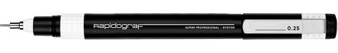 Rapitograf, Pisak Kreślarski Super Professional grubość 0.25mm (biały) RYSTOR Rystor
