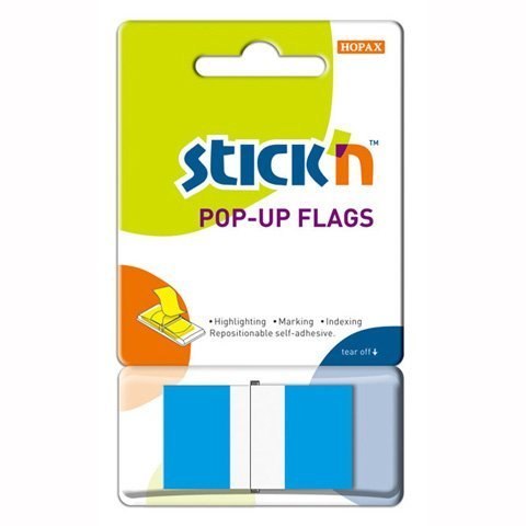 Zakładki indeksujące 45x25mm 50szt niebieski podajnik STICKN 26024 StickN Zakładki indeksujące 45x25mm 50szt niebieski podajnik STICKN 26024 StickN