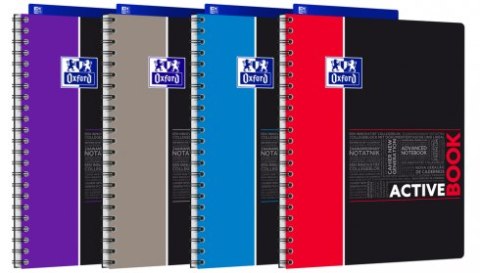 Kołonotatnik A4 80 kartek, kratka / tagi, STUDENT ACTIVEBOOK, OXFORD, 400019520 Oxford Kołonotatnik A4 80 kartek, kratka / tagi, STUDENT ACTIVEBOOK, OXFORD, 400019520 Oxford