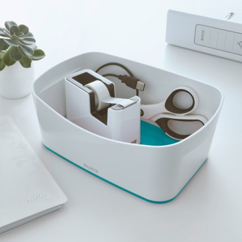 MyBox Pojemnik bez pokrywki, biało-turkusowy 52571051 Leitz MyBox Pojemnik bez pokrywki, biało-turkusowy 52571051 Leitz