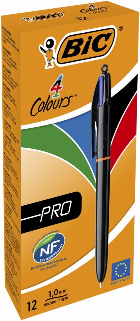 Długopis BIC 4 Colours Grip PRO mix AST, 8922931 Bic Długopis BIC 4 Colours Grip PRO mix AST, 8922931 Bic
