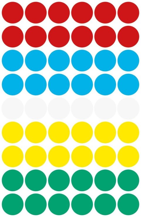 Kółka do zaznaczania mix kolorów 3088 Q12 a ark Avery Zweckform Avery Zweckform