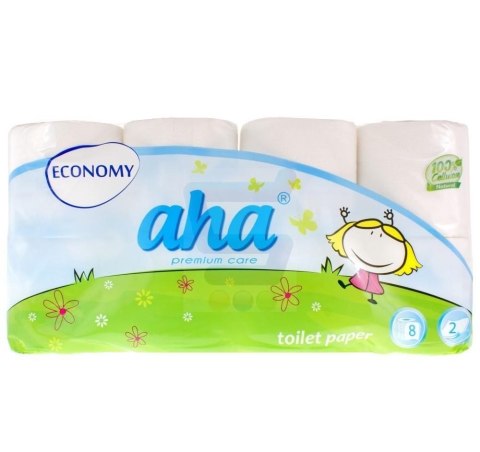 Papier toaletowy AHA ECONOMY (8 rolek) biały Aha Papier toaletowy AHA ECONOMY (8 rolek) biały Aha