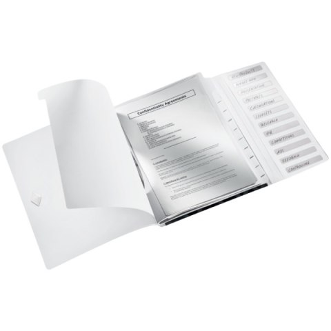 Teczka segregująca 12 przekładek PP Leitz WOW, czarna 46340095 . Leitz