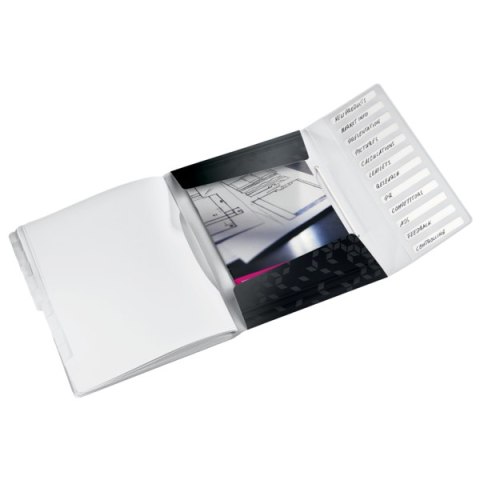 Teczka segregująca 12 przekładek PP Leitz WOW, czarna 46340095 . Leitz