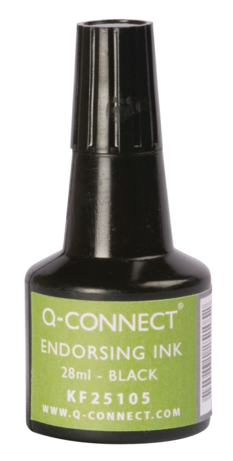Tusz do pieczątek , 28ml, czarny, typu Q-CONNECT KF25105 Q-Connect