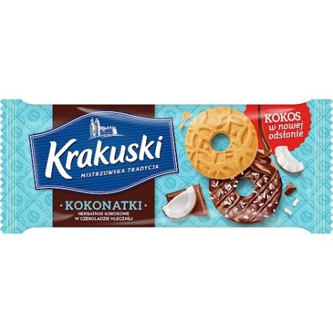 Ciastka BAHLSEN KRAKUSKI KOKONATKI 174g Krakuski Ciastka BAHLSEN KRAKUSKI KOKONATKI 174g Krakuski