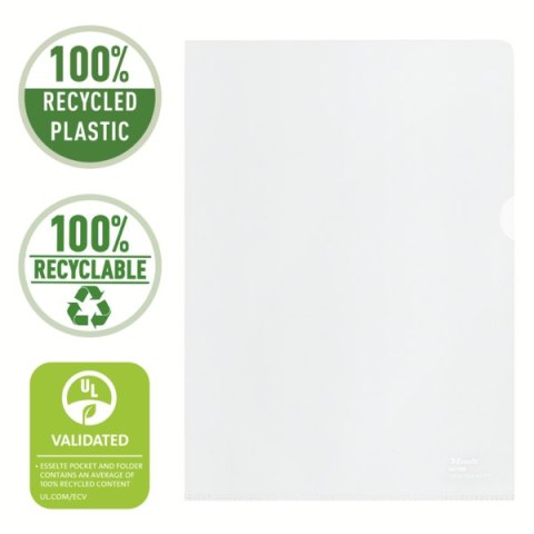 Folder groszkowy Recycled Premium PP 100 mic. A4, w kartonie, 627496 op.100 szt. Esselte Folder groszkowy Recycled Premium PP 100 mic. A4, w kartonie, 627496 op.100 szt. Esselte