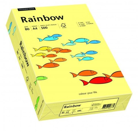 Papier xero kolorowy RAINBOW jasnożółty R12 88042297 Rainbow Papier xero kolorowy RAINBOW jasnożółty R12 88042297 Rainbow