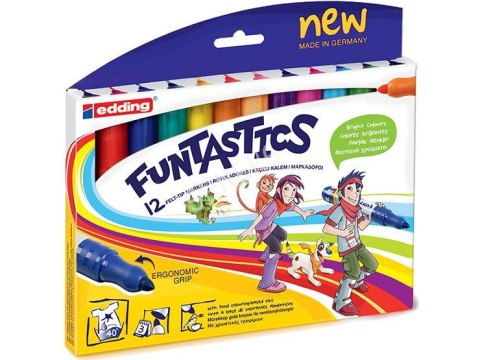 Pisaki FUNTASTICS grube 12kol. EDDING 14/12S ED (X) Edding