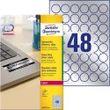 Etykiety znamionowe L6129-20 Q30 20 ark srebrne, poliestrowe, Avery Zweckform Avery Zweckform