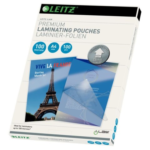 Folia do laminacji Leitz UDT A4 100mic., 100 szt., 74800000 Leitz Folia do laminacji Leitz UDT A4 100mic., 100 szt., 74800000 Leitz
