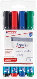 Marker flipchart okrągły 1.5-3mm - komplet 4szt EDDING 380/4S Edding
