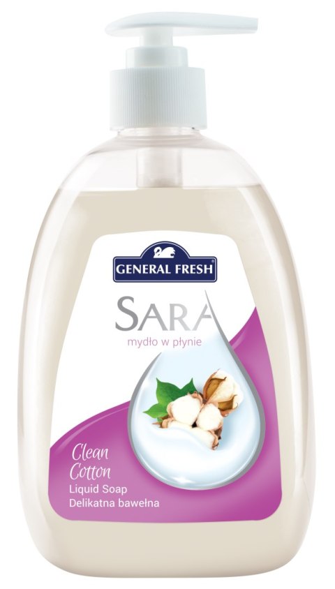Mydło w płynie SARA 500ml DELIKATNA BAWEŁNA GENERAL FRESH General Fresh Mydło w płynie SARA 500ml DELIKATNA BAWEŁNA GENERAL FRESH General Fresh