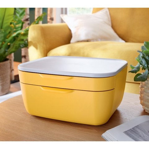 Pojemnik z szufladami Leitz Cosy, żółty 53570019 Leitz Pojemnik z szufladami Leitz Cosy, żółty 53570019 Leitz