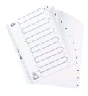 Przekładki numeryczne A4 MAXI 1-12, białe, polipropylenowe, OXFORD 100204771 Oxford